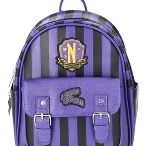 Wednesday Purple and Black Kids Backpack